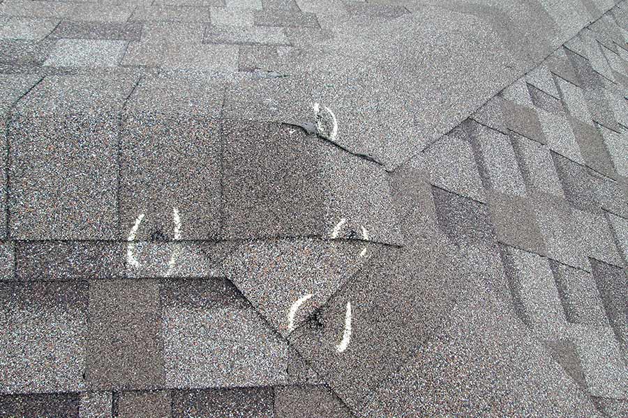 hail damage on shingle roof converse tx